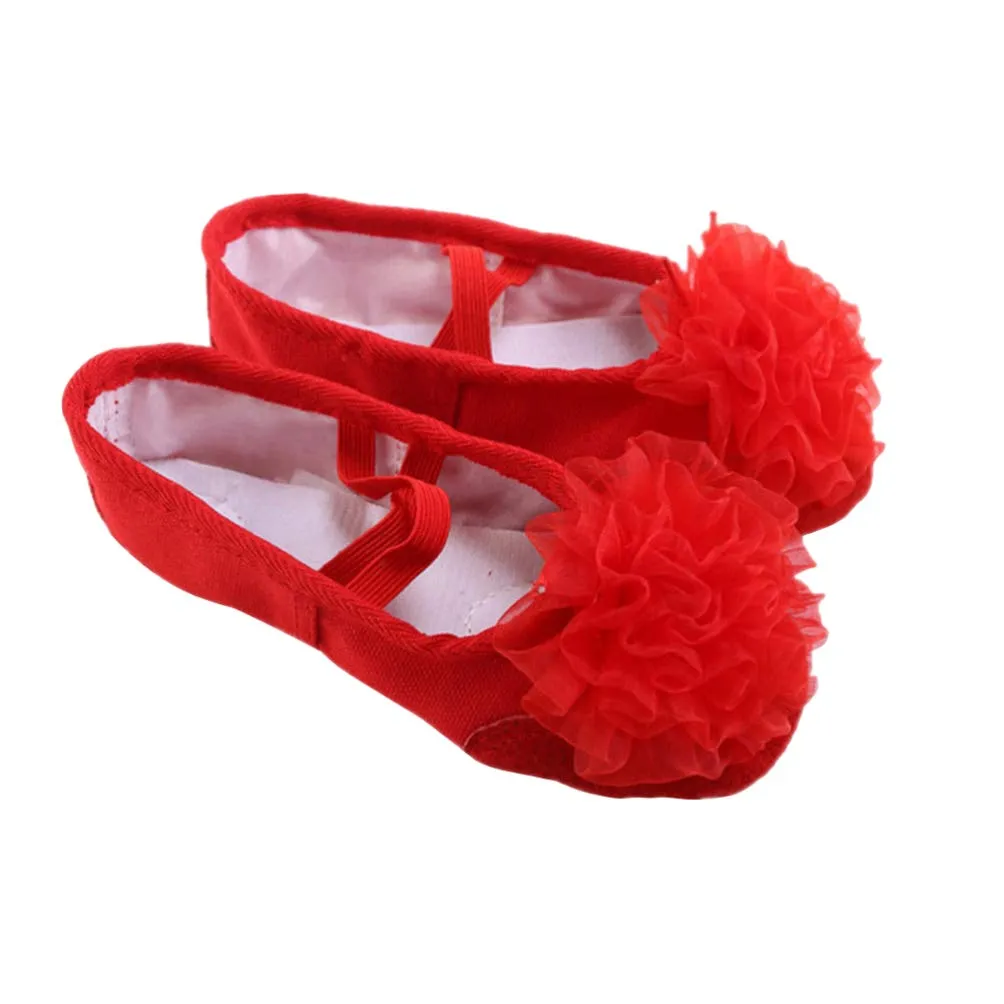 1 Pair Ballet Slippers for Girls Toddler Ballet Shoes Pointe Shoes Slippers Womens Slippers Girl Ballet Flats Soft Ballet Shoes Child Foldable Dancing Shoes Red
