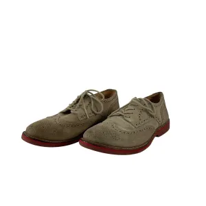 1901 Men's Brogue Dress Shoes Tan Suede Size 8.5 Preowned