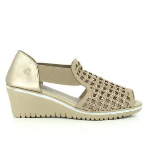 24 Hrs 23241 Taupe Wedge Sandals