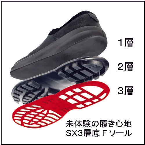 シモン　安全靴　短靴　ＳＬ１１－Ｒ黒／赤　２６．０ｃｍ