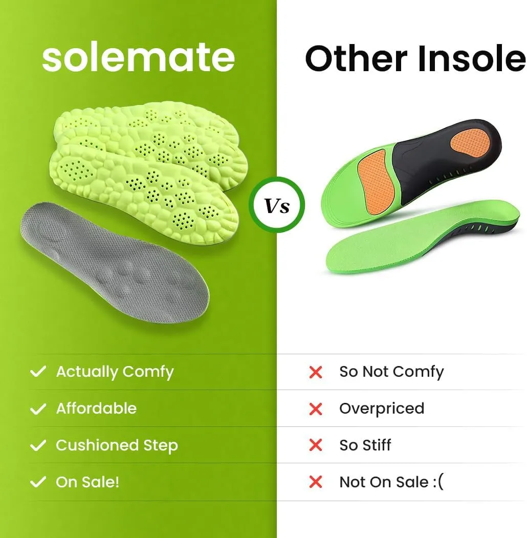 4D Cloud Comfort Shoe Inserts Insoles for Men and Women  Arch Support, Heel Cushion, Foot Pain Relief and Shock Absorbing Insoles for Work Boots & Running Shoes (Gray, US: M 9-10 | W 10.5-11.5)