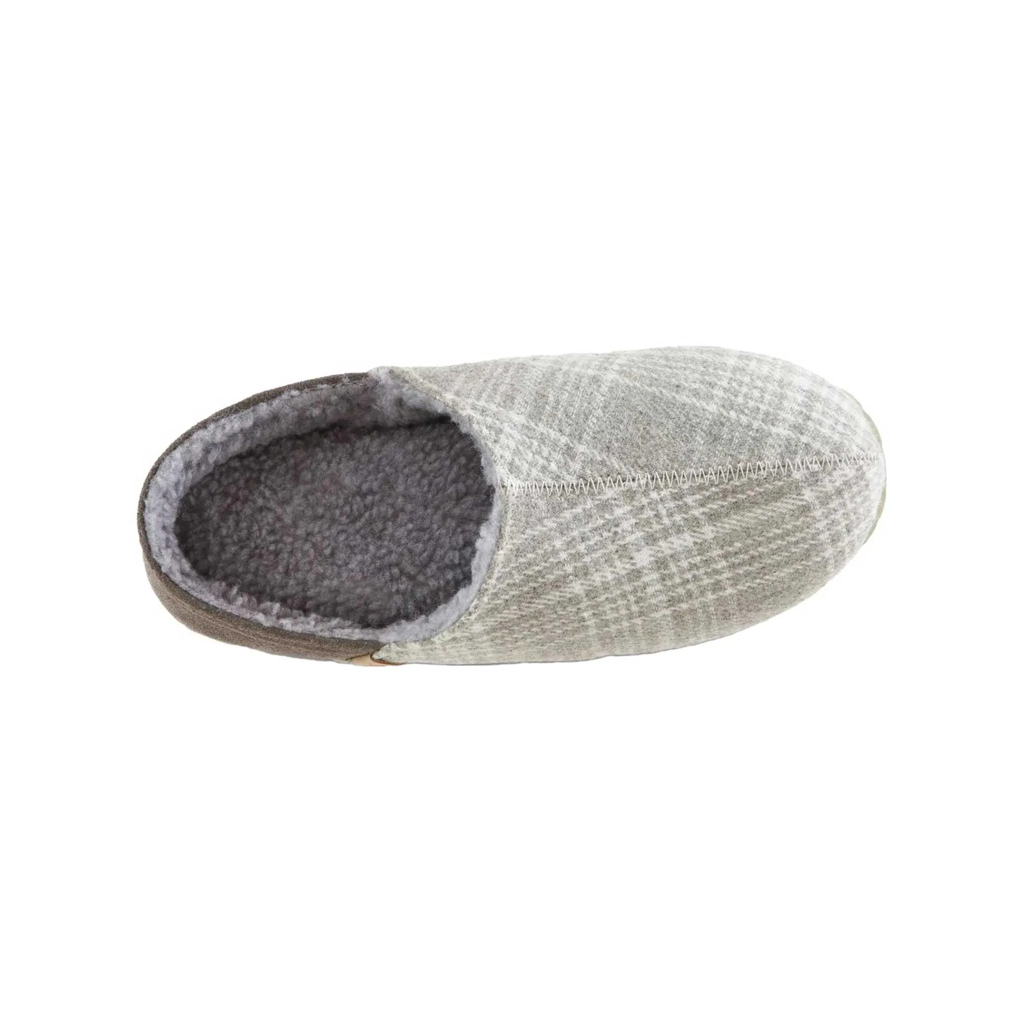 Acorn Women's Slippers - Parker Comfort Grey Plaid Flannel, X-Large | A20153GPLWXL