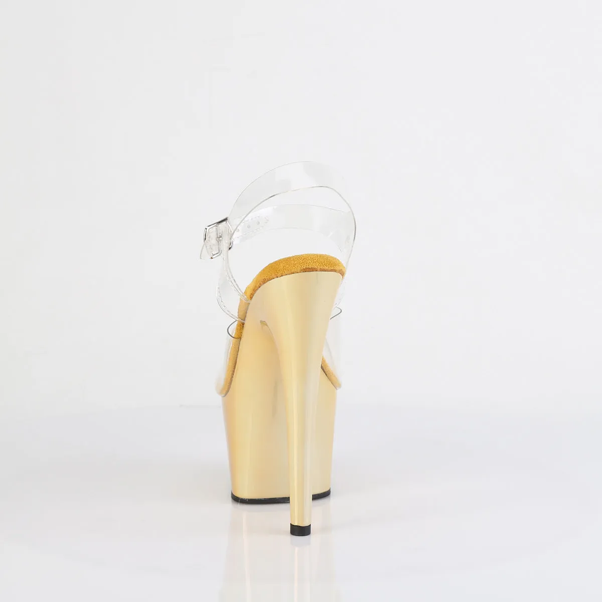 ADORE-708LQ Pleaser Gold Holographic Platform Exotic Dancing Shoes