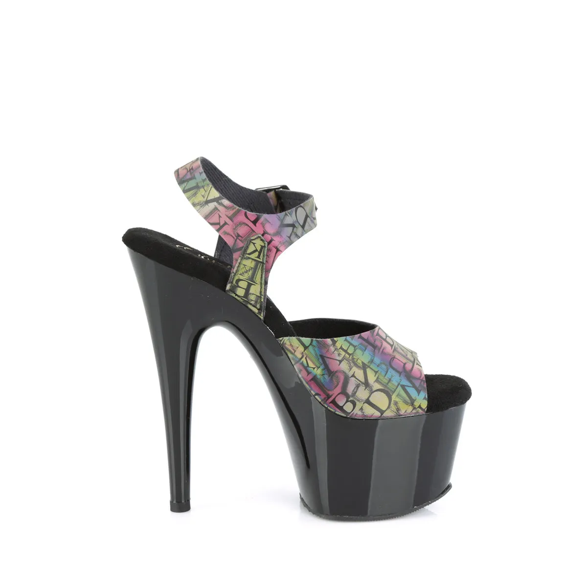 ADORE-708N-LTP Pleaser Green-Purple Platform Exotic Dancing High Heels