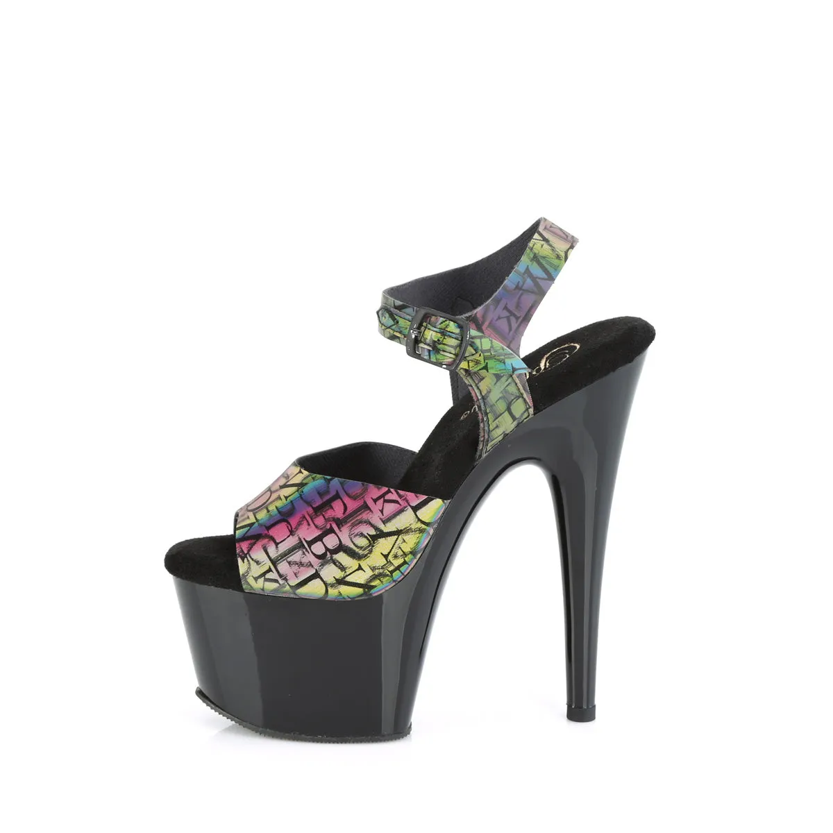 ADORE-708N-LTP Pleaser Green-Purple Platform Exotic Dancing High Heels