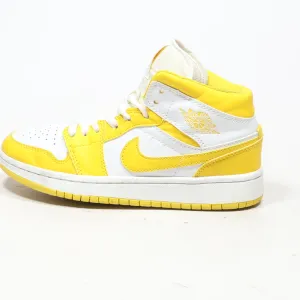Air Jordan Air Jordan 1 Mid Se Sneakers Leather Yellow Color For Kids