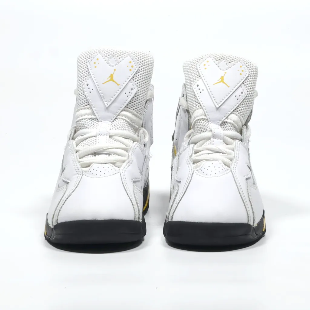 Air Jordan True Flight Sneakers Leather White Color For Kids