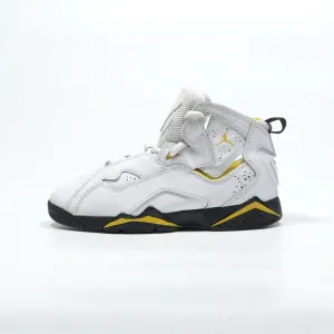 Air Jordan True Flight Sneakers Leather White Color For Kids