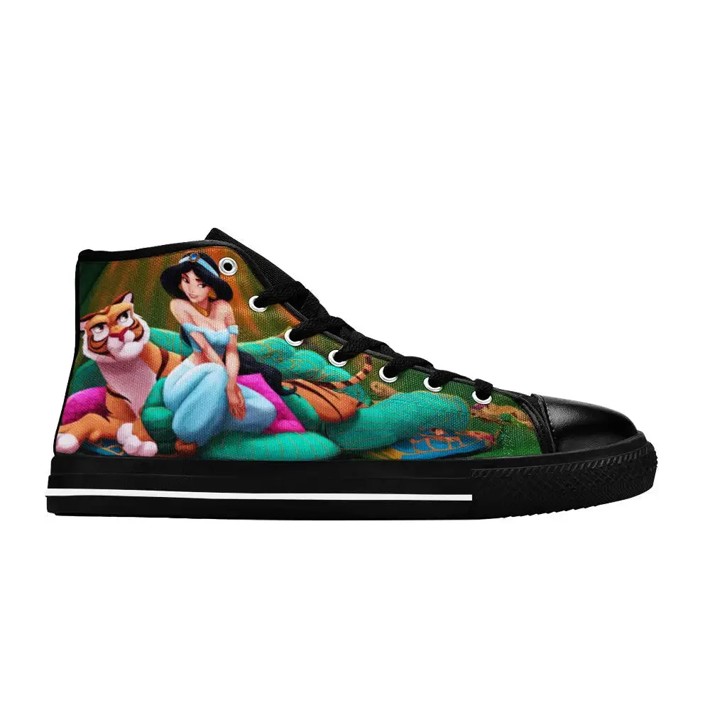 Aladdin Princess Jasmine Shoes High Top Sneakers for Kids and Adults
