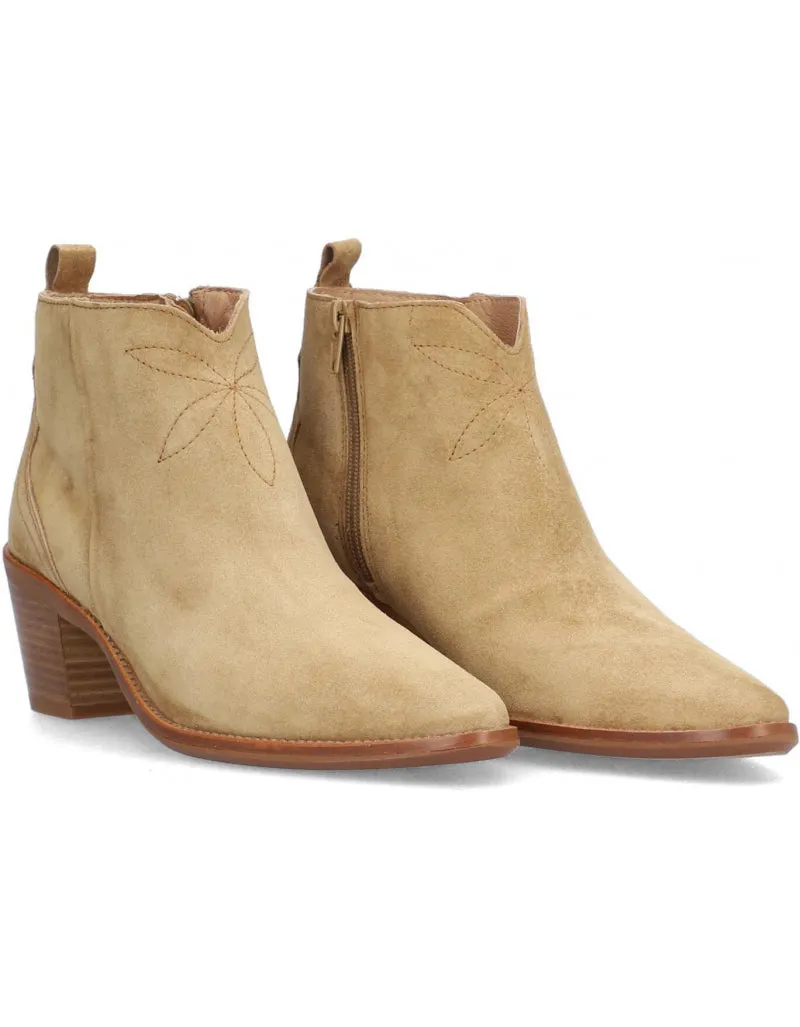 Alpe Women's Nevada 2066 Leather Ankle Boots Alce Moose Brown