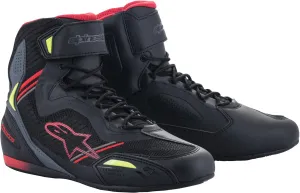 Alpinestars Faster 3 Rideknit Motorcycle Boots, Black/Red/Yellow
