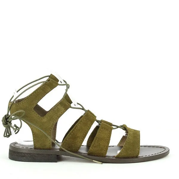 Antichi Romani 348 Safari Khaki Gladiator Sandals
