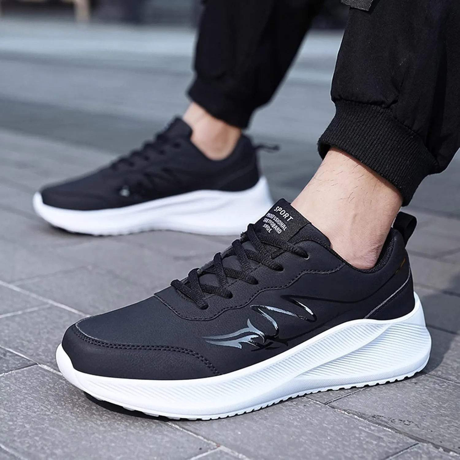 Arch Support Sports Shoes for Men Lightweight Sport Gym Jogging Walking Sneaker Convenient Elderly Slip on Shoes