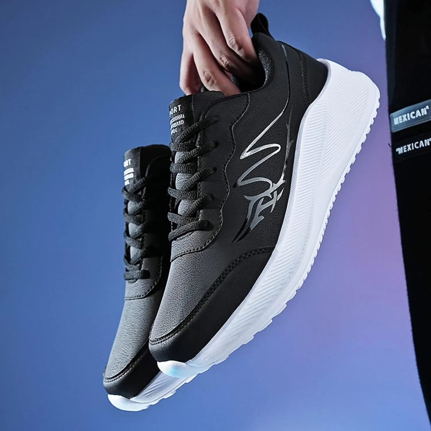 Arch Support Sports Shoes for Men Lightweight Sport Gym Jogging Walking Sneaker Convenient Elderly Slip on Shoes