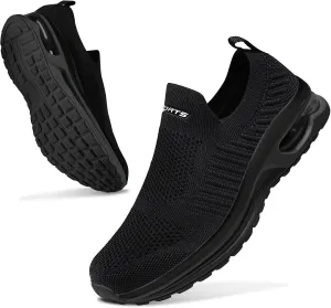 ASHION Running Shoes for Women Breathable Slip on Walking Shoes Women Comfy Foam Rubber Air Cushion Flats Sneaker