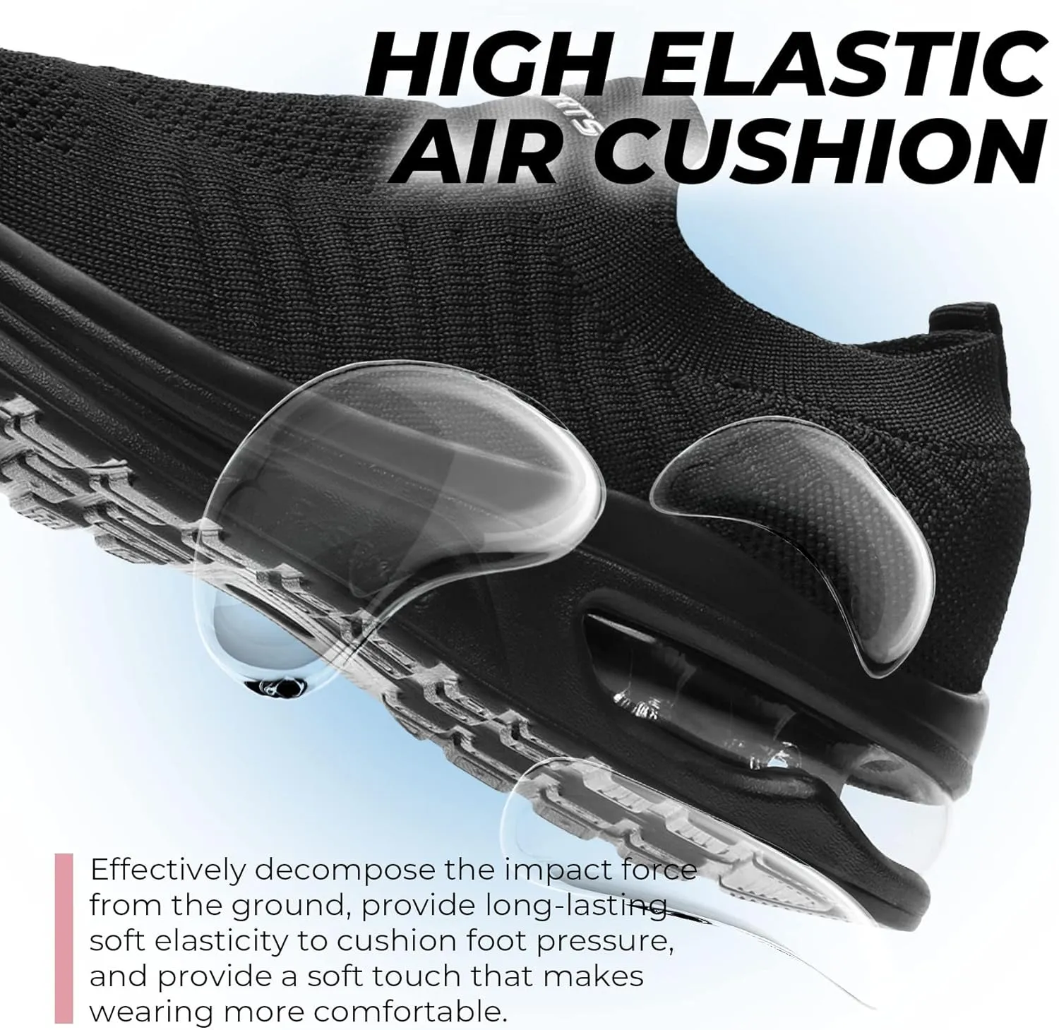 ASHION Running Shoes for Women Breathable Slip on Walking Shoes Women Comfy Foam Rubber Air Cushion Flats Sneaker