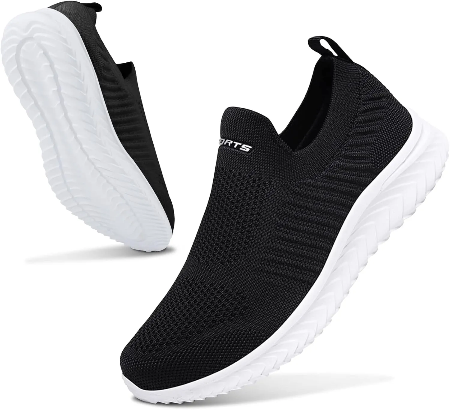ASHION Running Shoes for Women Breathable Slip on Walking Shoes Women Comfy Foam Rubber Air Cushion Flats Sneaker