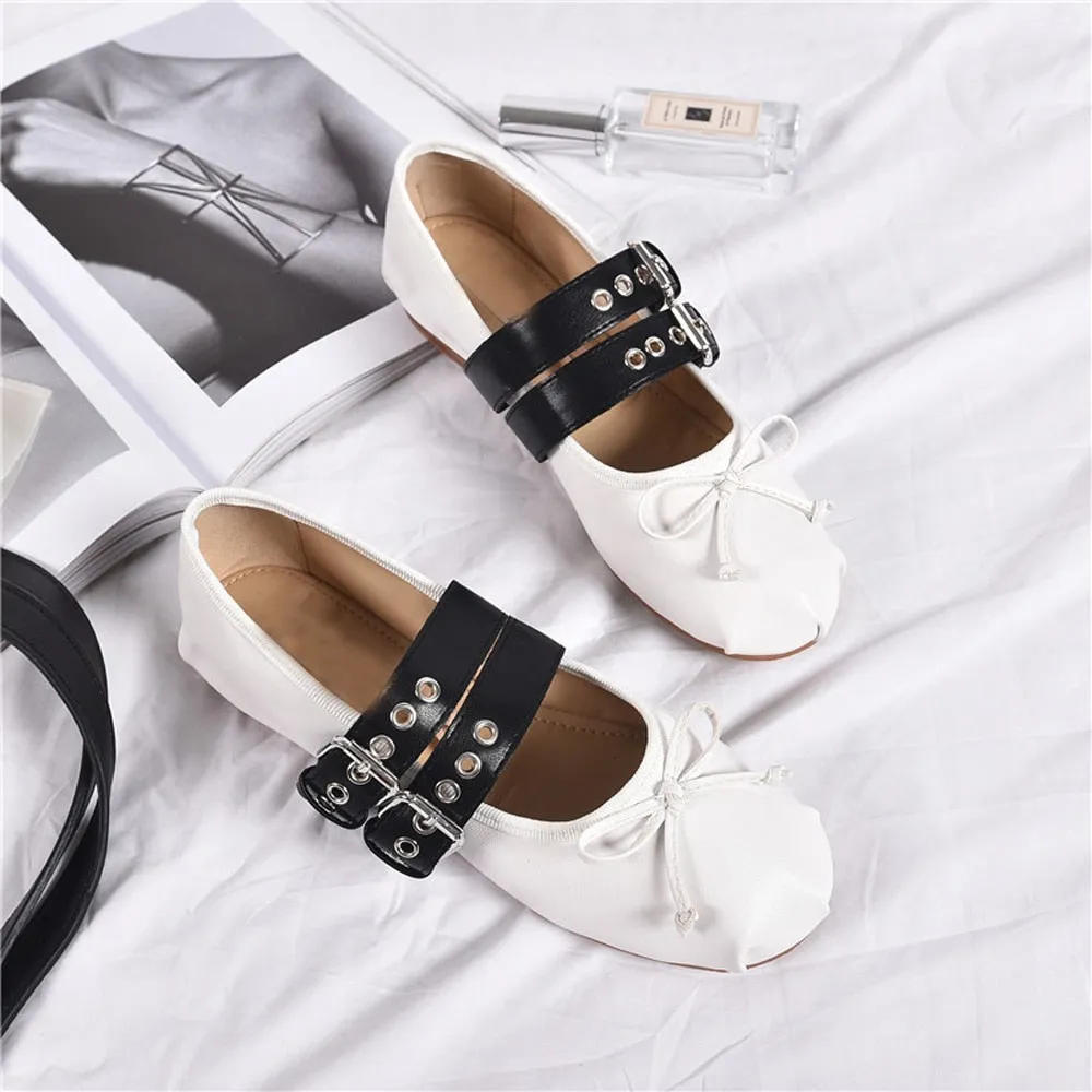 Aurelia Buckle Strap Ballet Flats - 5 Styles