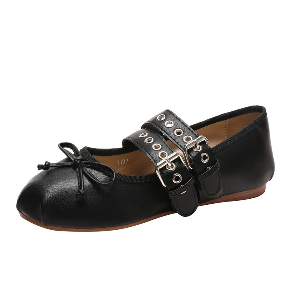 Aurelia Buckle Strap Ballet Flats - 5 Styles