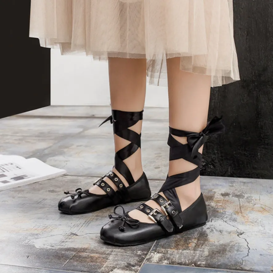 Aurelia Buckle Strap Ballet Flats - 5 Styles