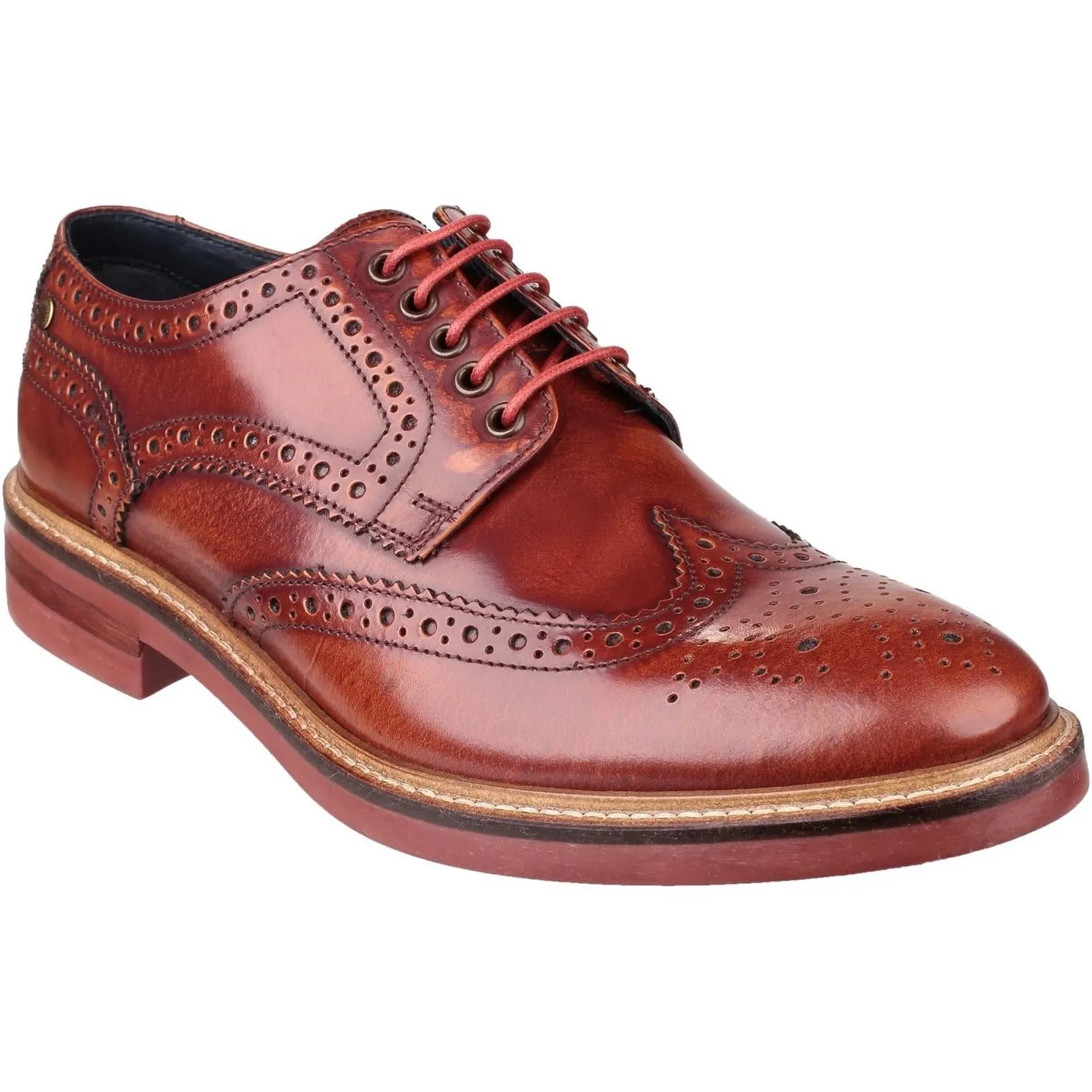 Base London Woburn Hi-Shine Brogue Shoe