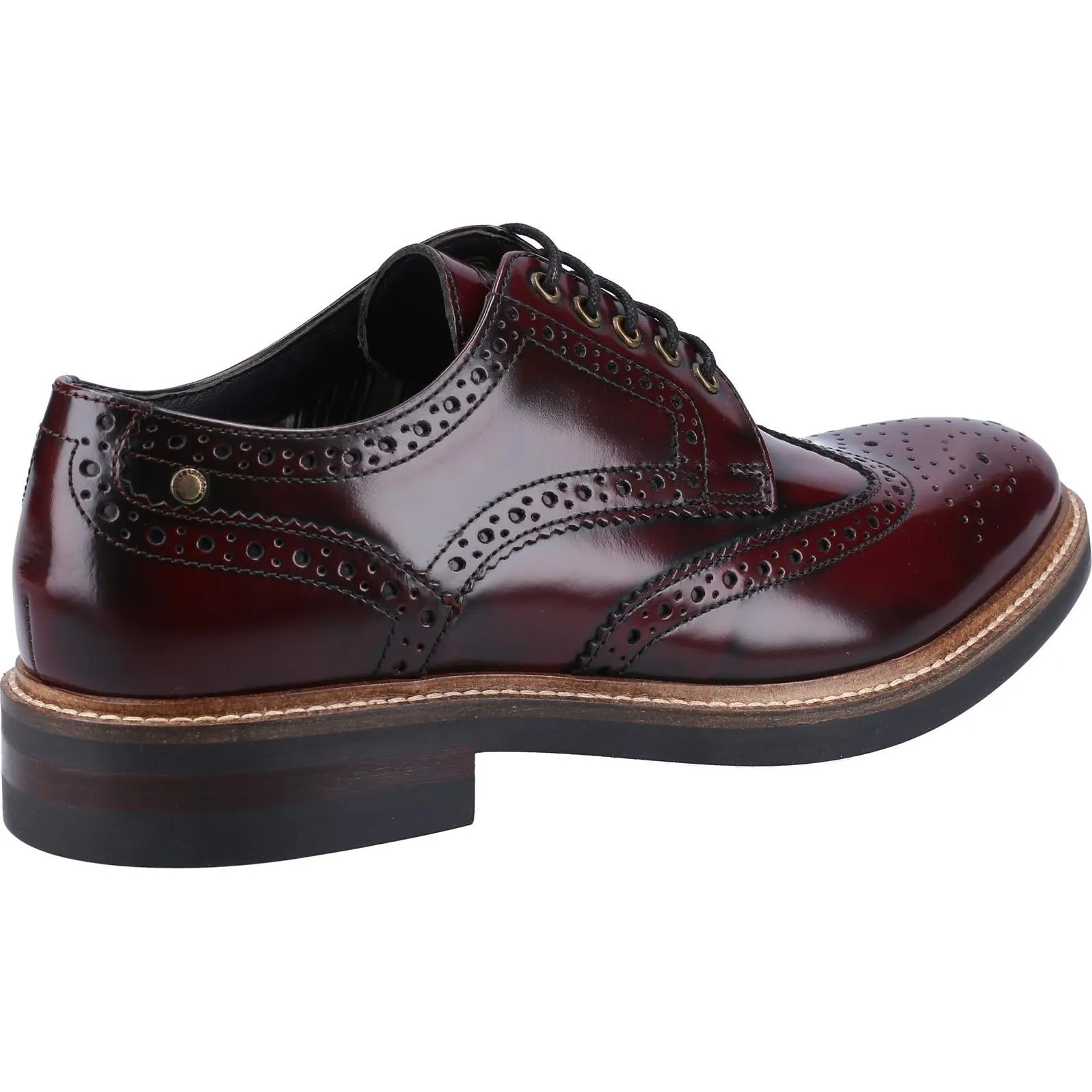 Base London Woburn Hi-Shine Brogue Shoe