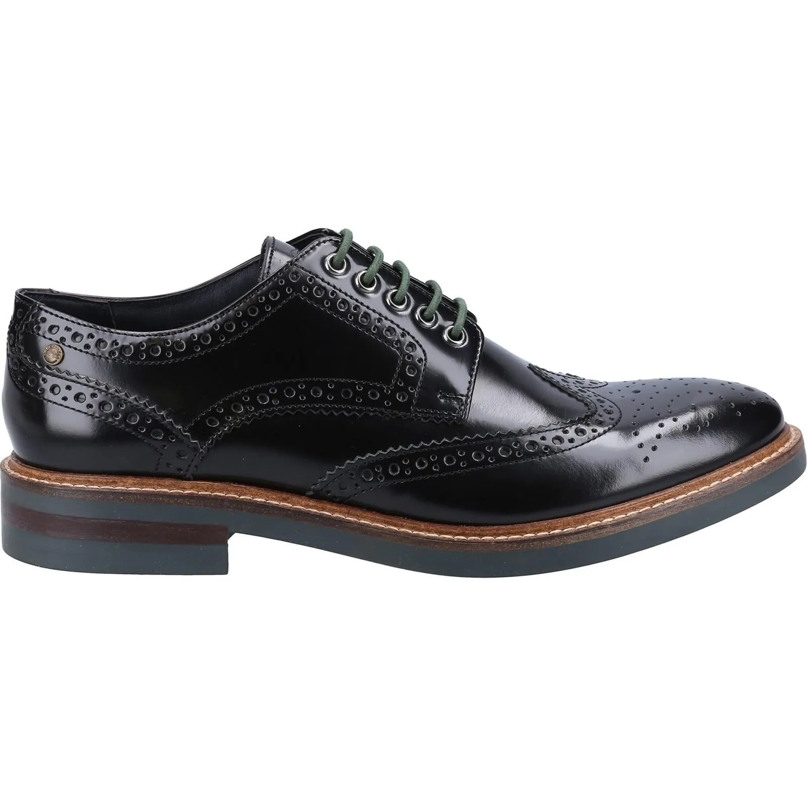 Base London Woburn Hi-Shine Brogue Shoe