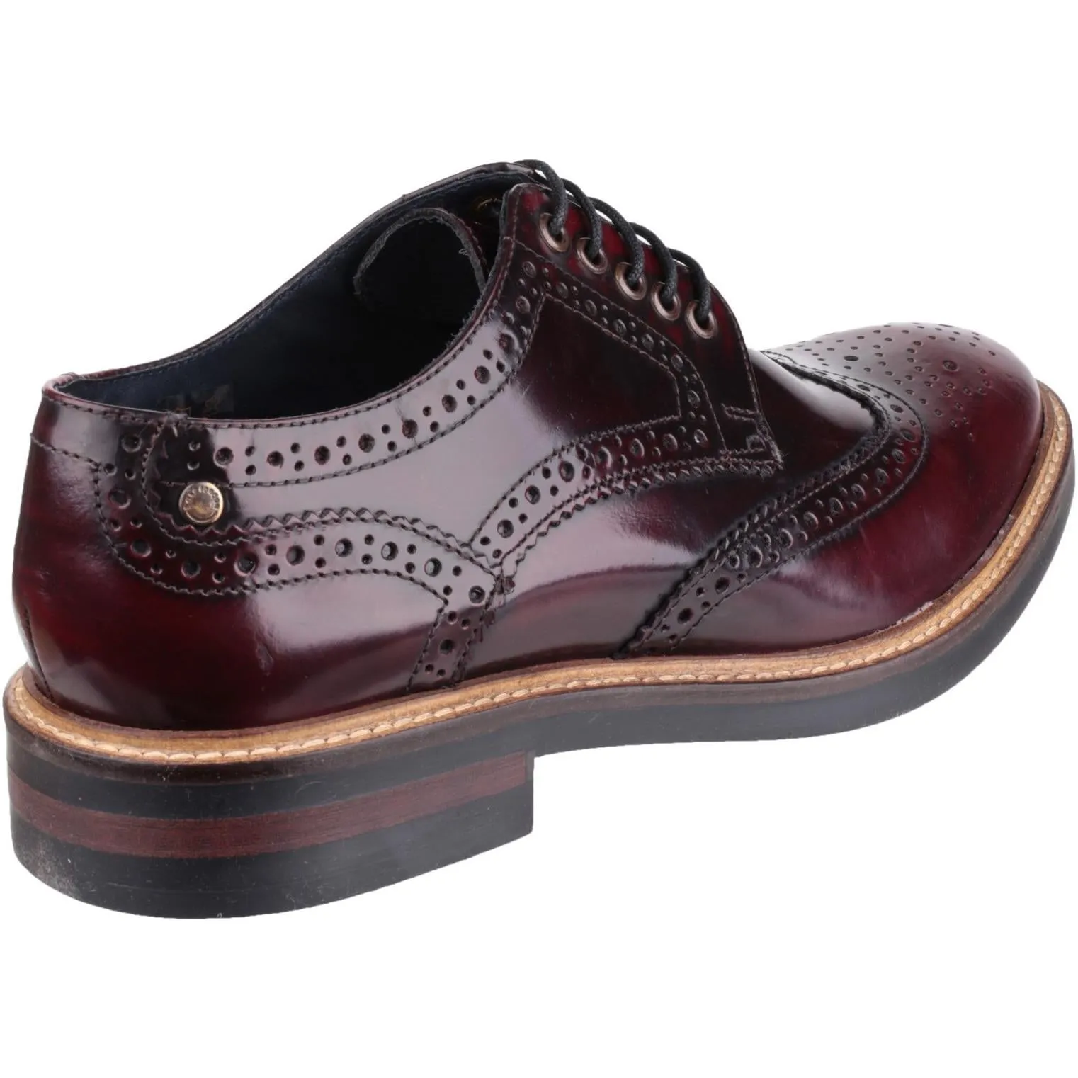 Base London Woburn Hi-Shine Brogue Shoe