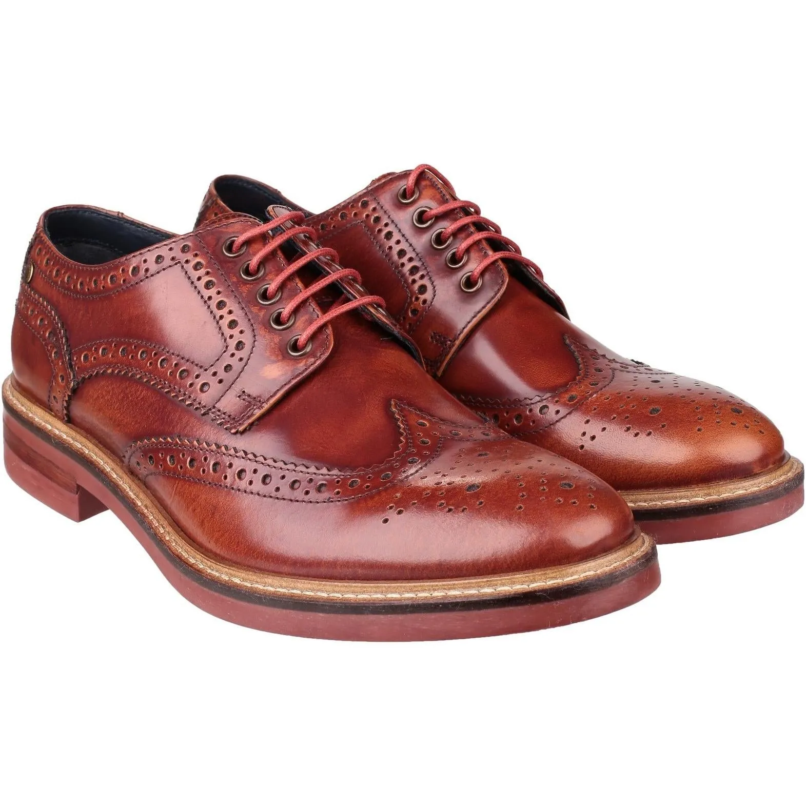 Base London Woburn Hi-Shine Brogue Shoe