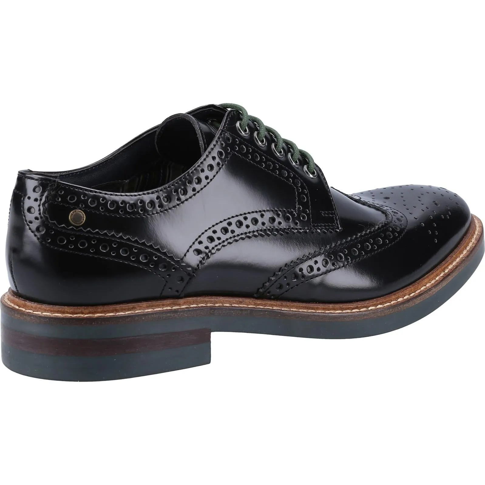 Base London Woburn Hi-Shine Brogue Shoe