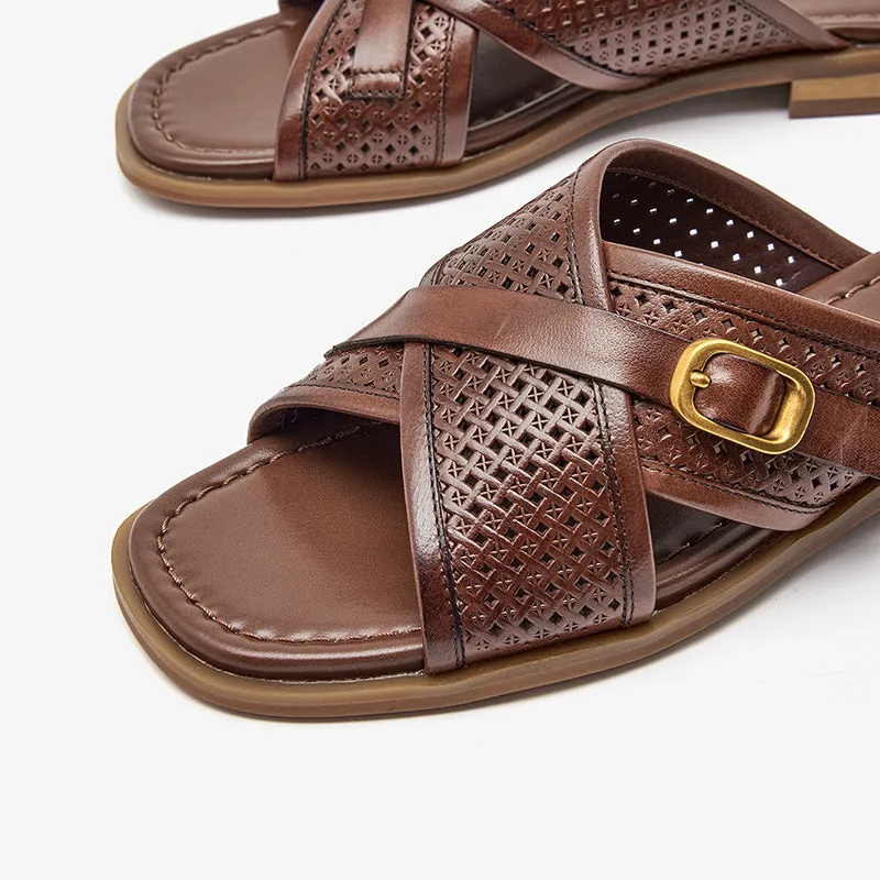 BeauToday Gladiator Slide Slippers for Women