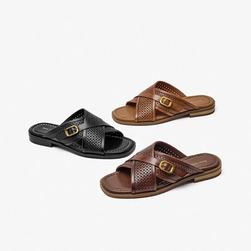 BeauToday Gladiator Slide Slippers for Women