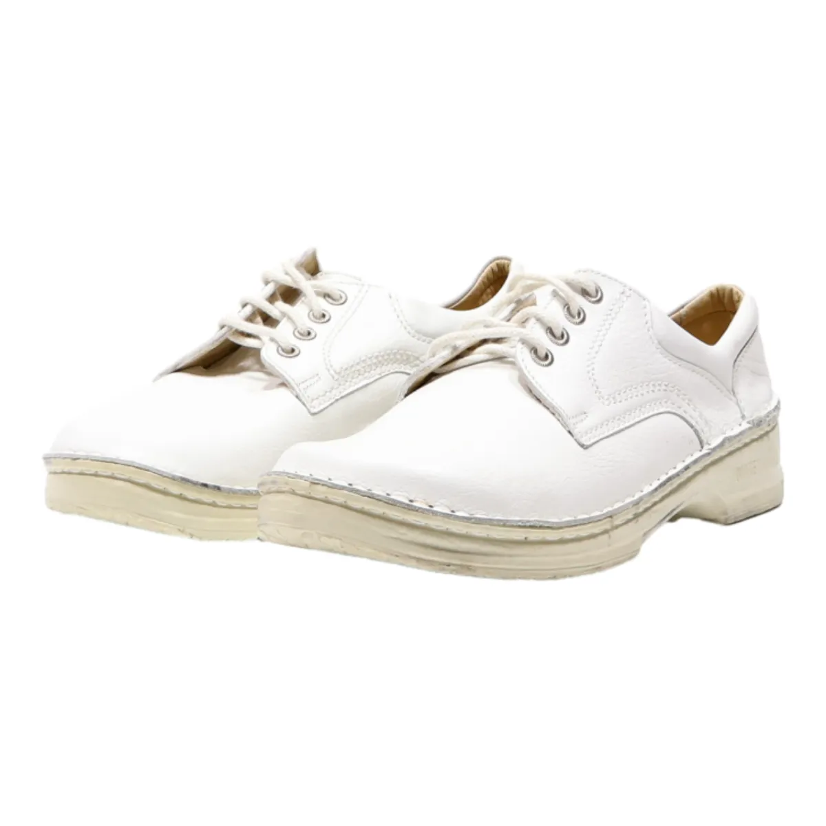 BIRKENSTOCK Creeper Shoes White Leather Mens UK 7.5
