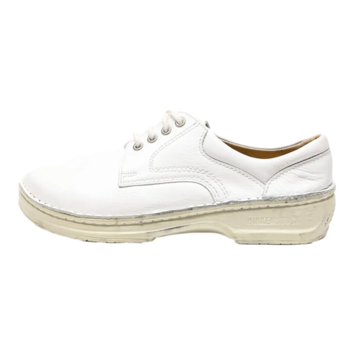 BIRKENSTOCK Creeper Shoes White Leather Mens UK 7.5