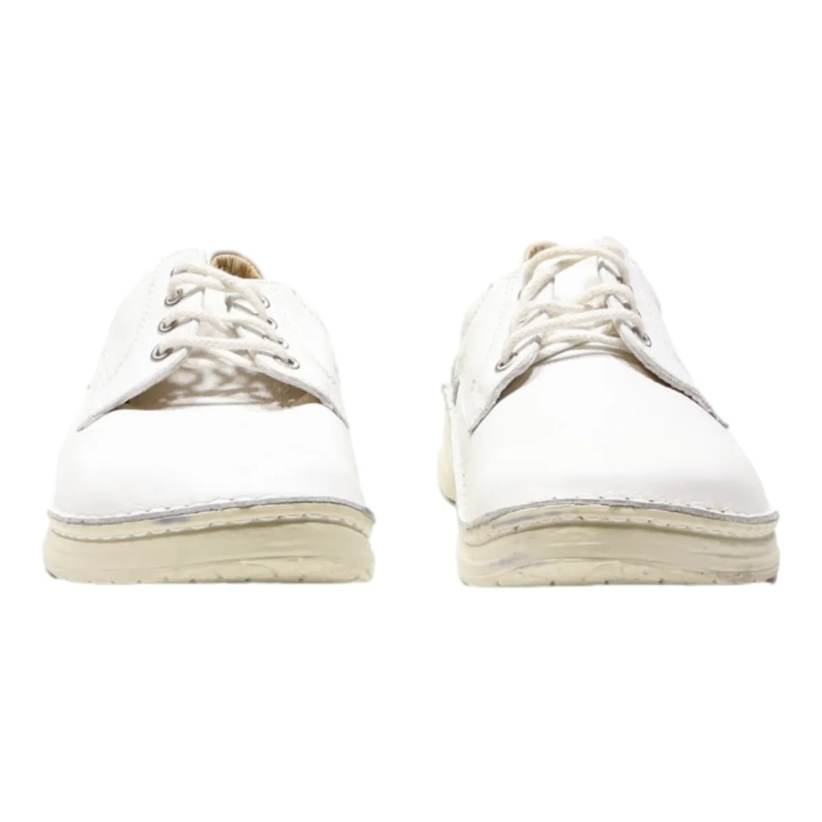 BIRKENSTOCK Creeper Shoes White Leather Mens UK 7.5