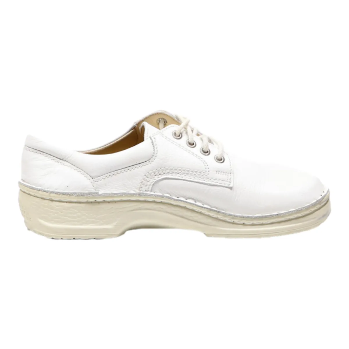 BIRKENSTOCK Creeper Shoes White Leather Mens UK 7.5