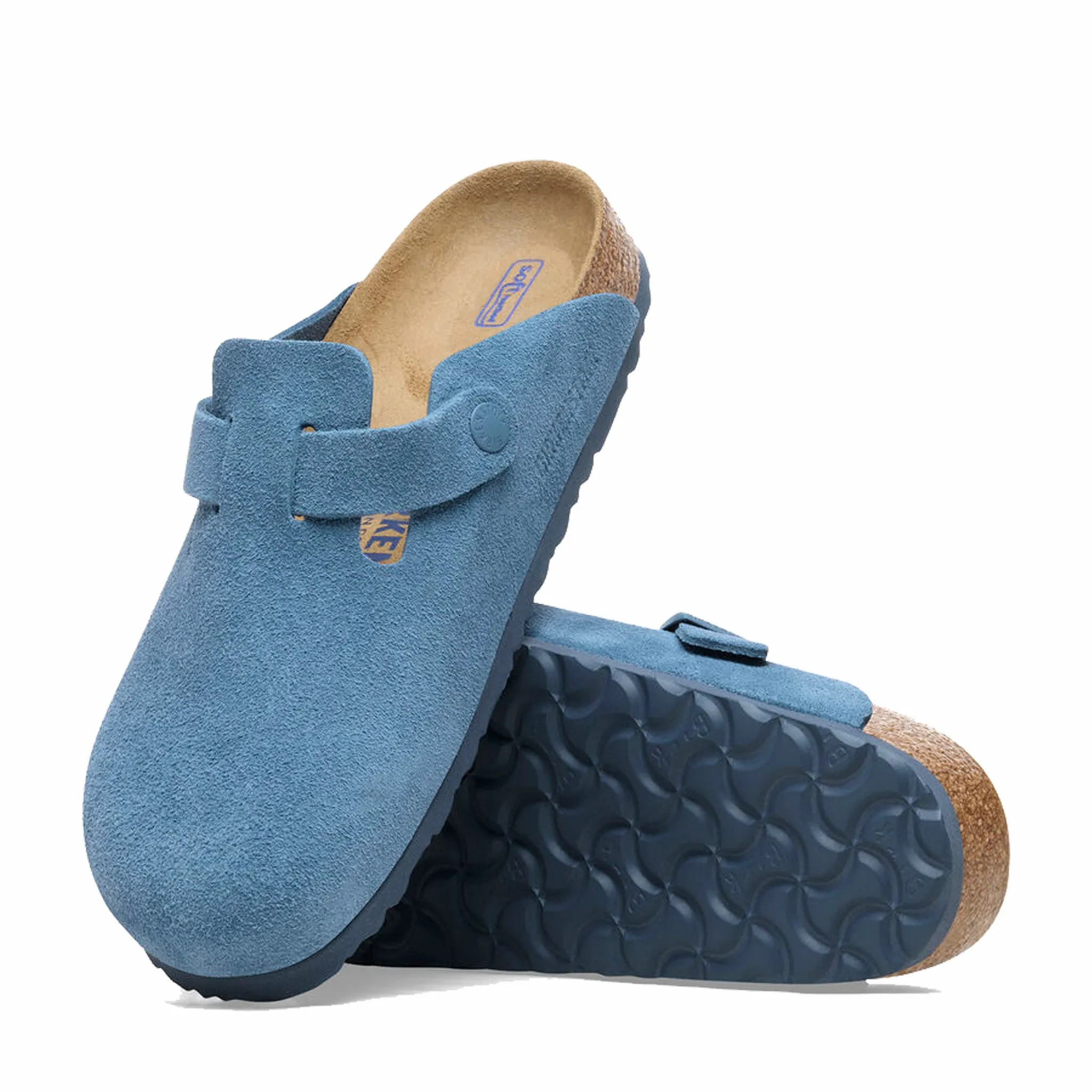 Birkenstock Women’s Boston Suede Leather - Regular (Elemental Blue)