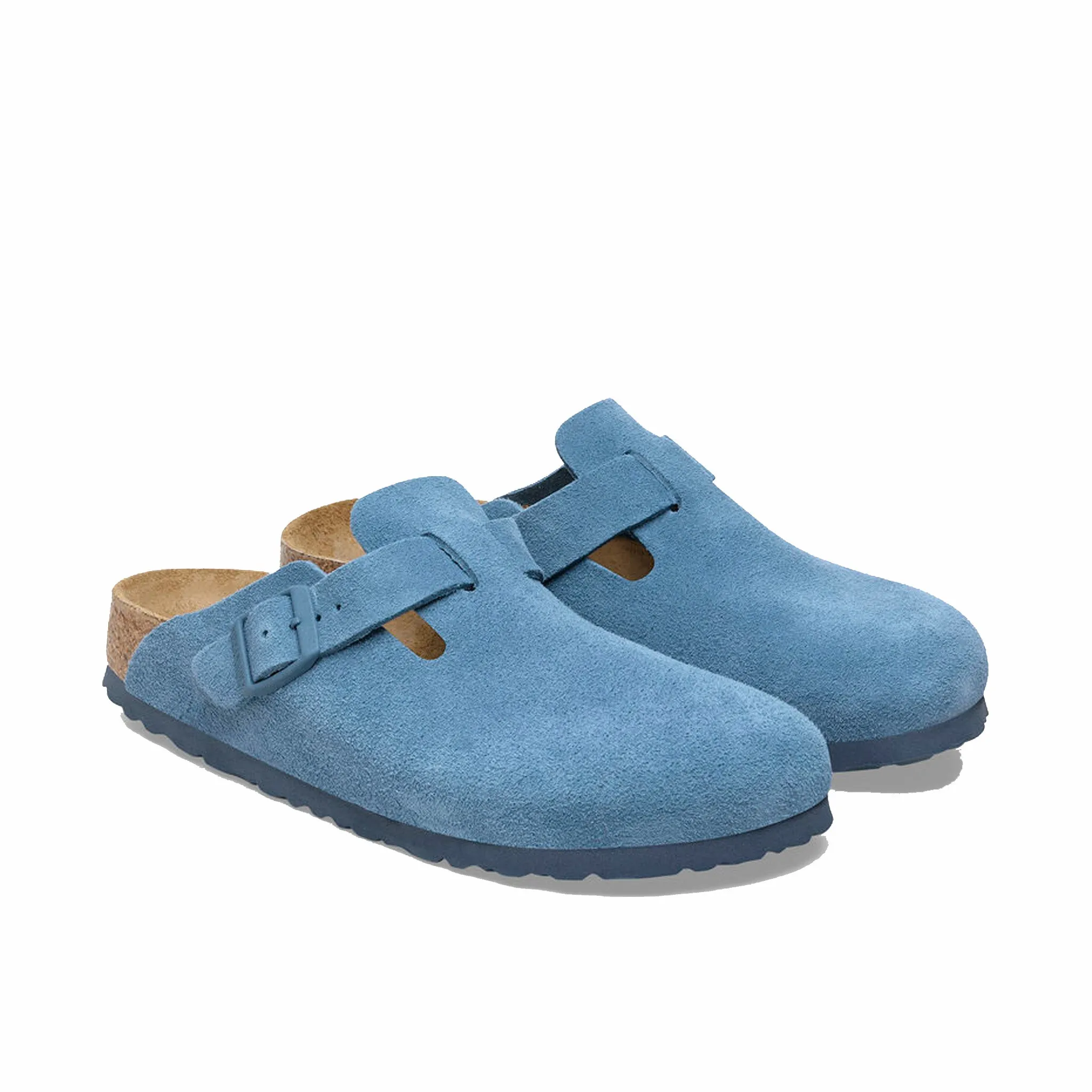 Birkenstock Women’s Boston Suede Leather - Regular (Elemental Blue)