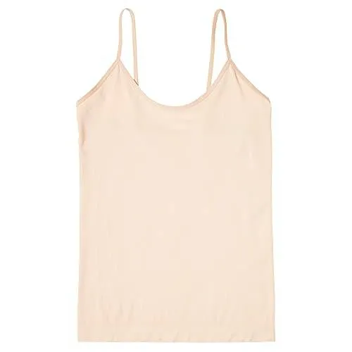 Boody Body EcoWear Women's Cami - Bamboo Viscose - Classic Soft Elegance in a Cami sole - Nude - X-Large