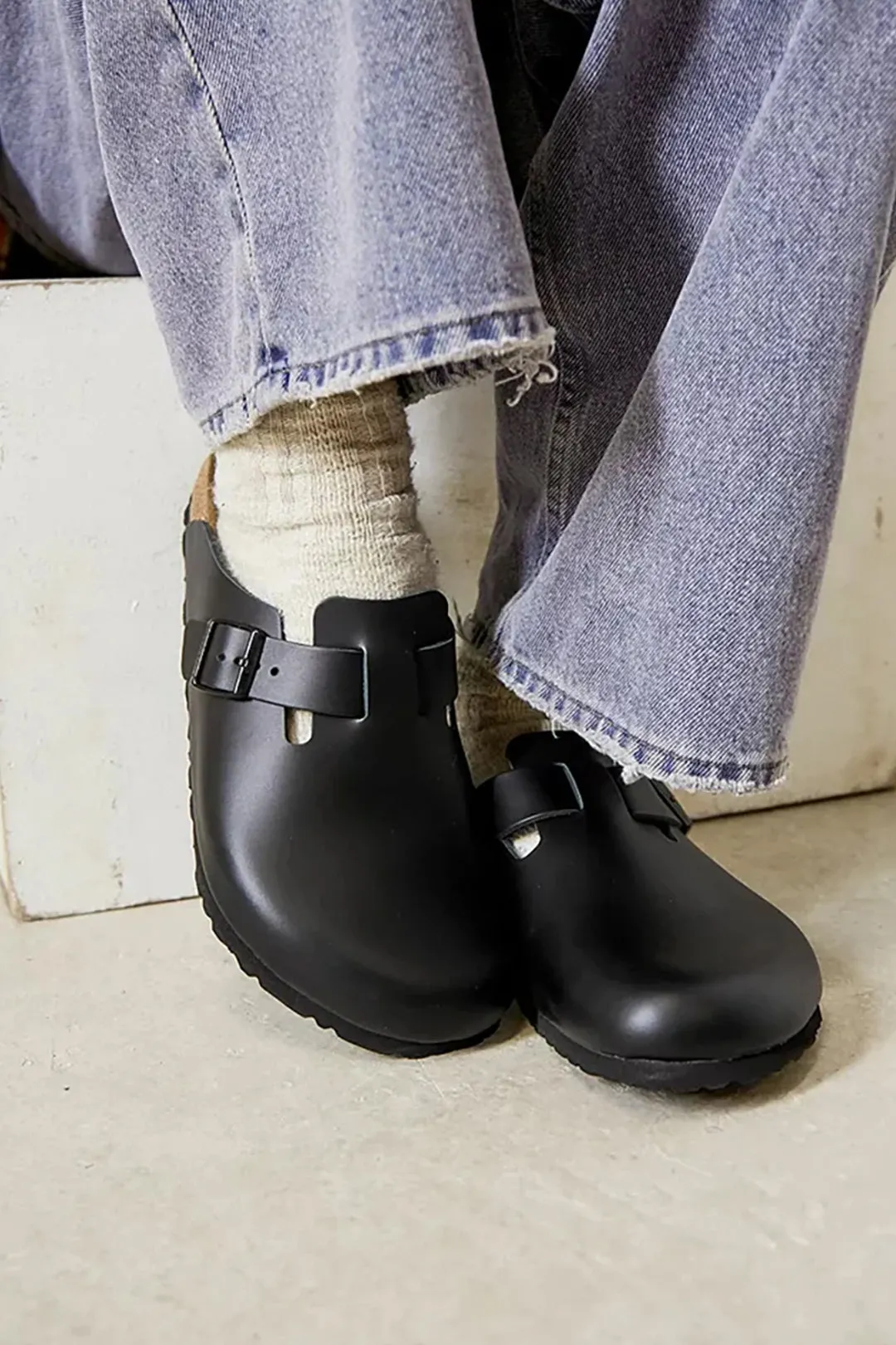 Boston Smooth Leather Clogs