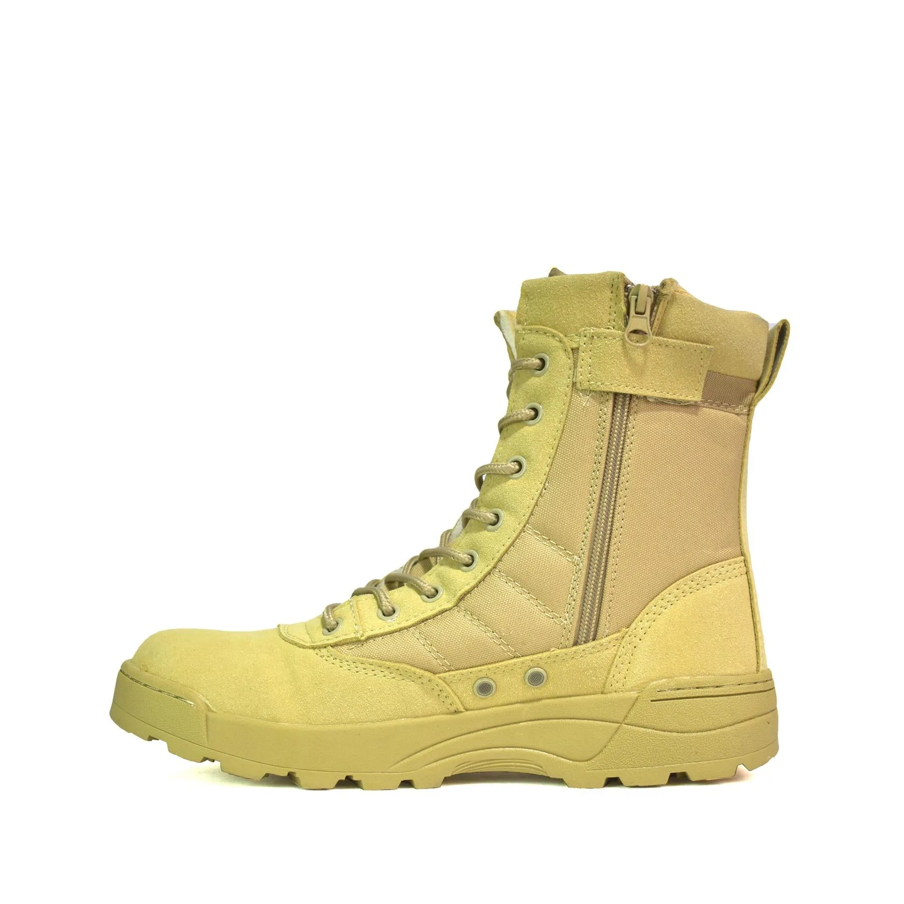 Boys Combat Ankle Boots Sand