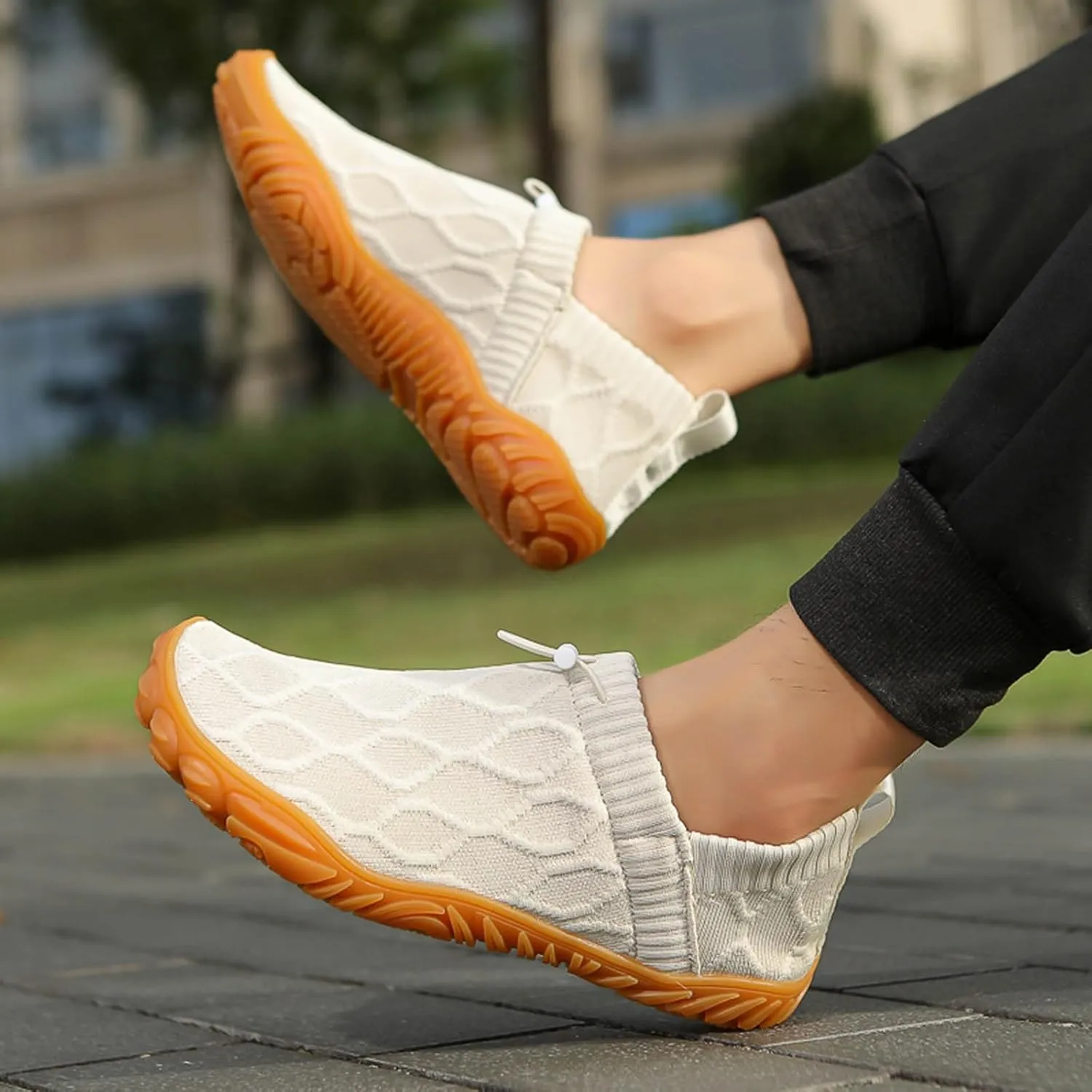 Breathable Dress Sneaker Men's Fashion Casual Shoes A Slip On Lightweight Outdoor Non Slip Thin Sole Flying Woven Lazy