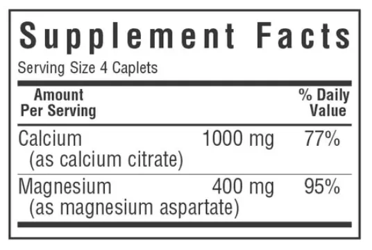 Calcium Citrate and Magnesium, caplets