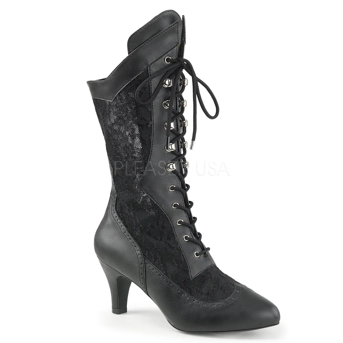 Calf High Wide Boots with 3-Inch Heel DIVINE-1050