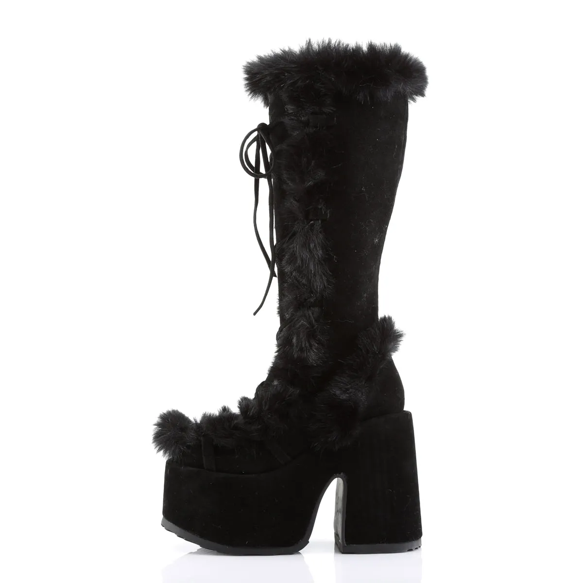 CAMEL-311 Demoniacult Alternative Footwear Women's Calf High Black Boots