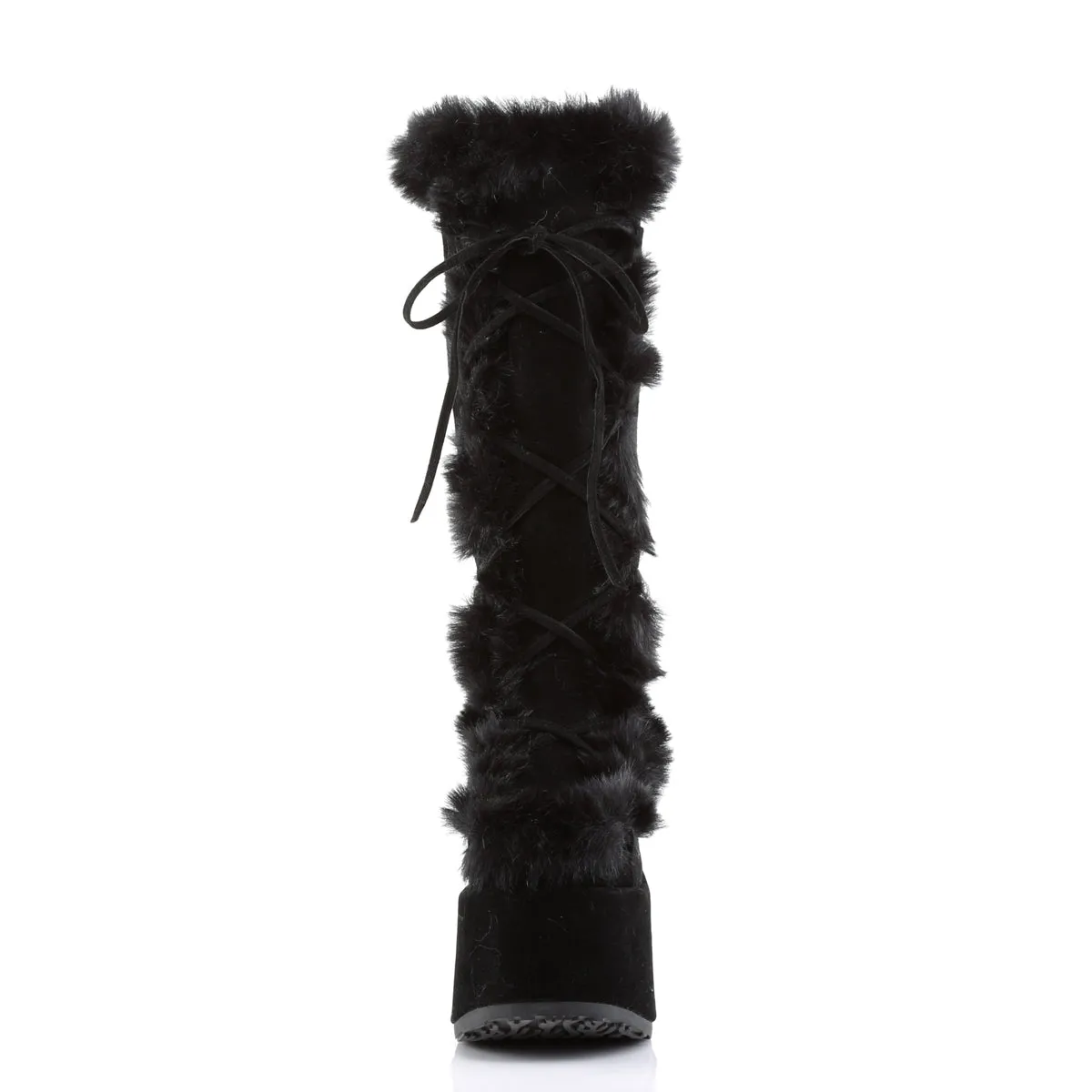 CAMEL-311 Demoniacult Alternative Footwear Women's Calf High Black Boots