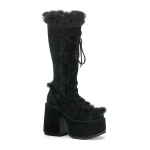 CAMEL-311 Demoniacult Alternative Footwear Women's Calf High Black Boots