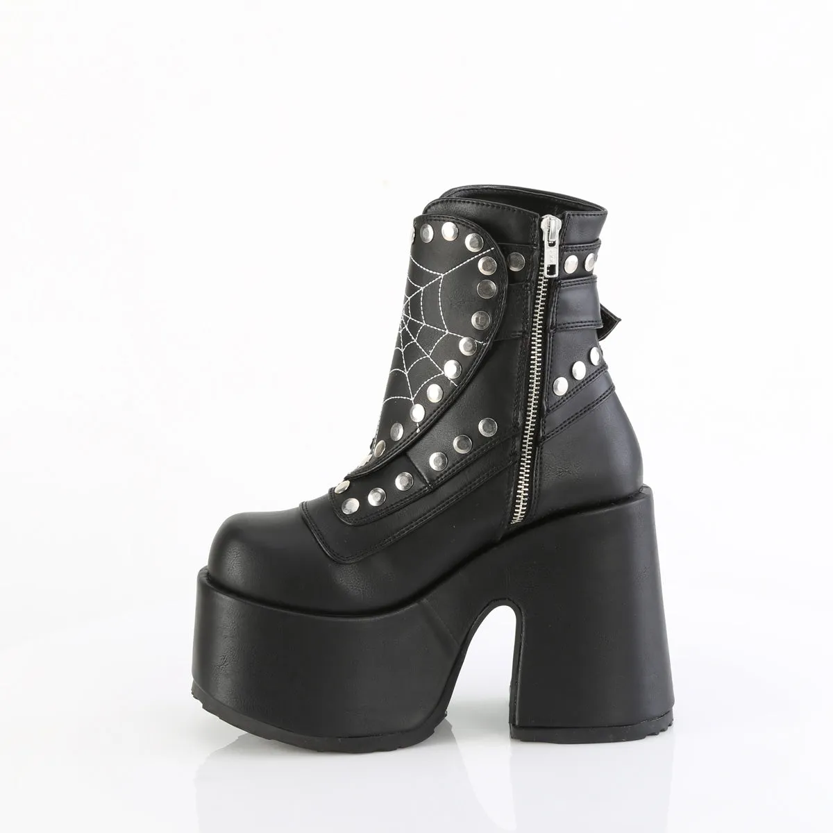 CAMEL-70  Black Vegan Leather
