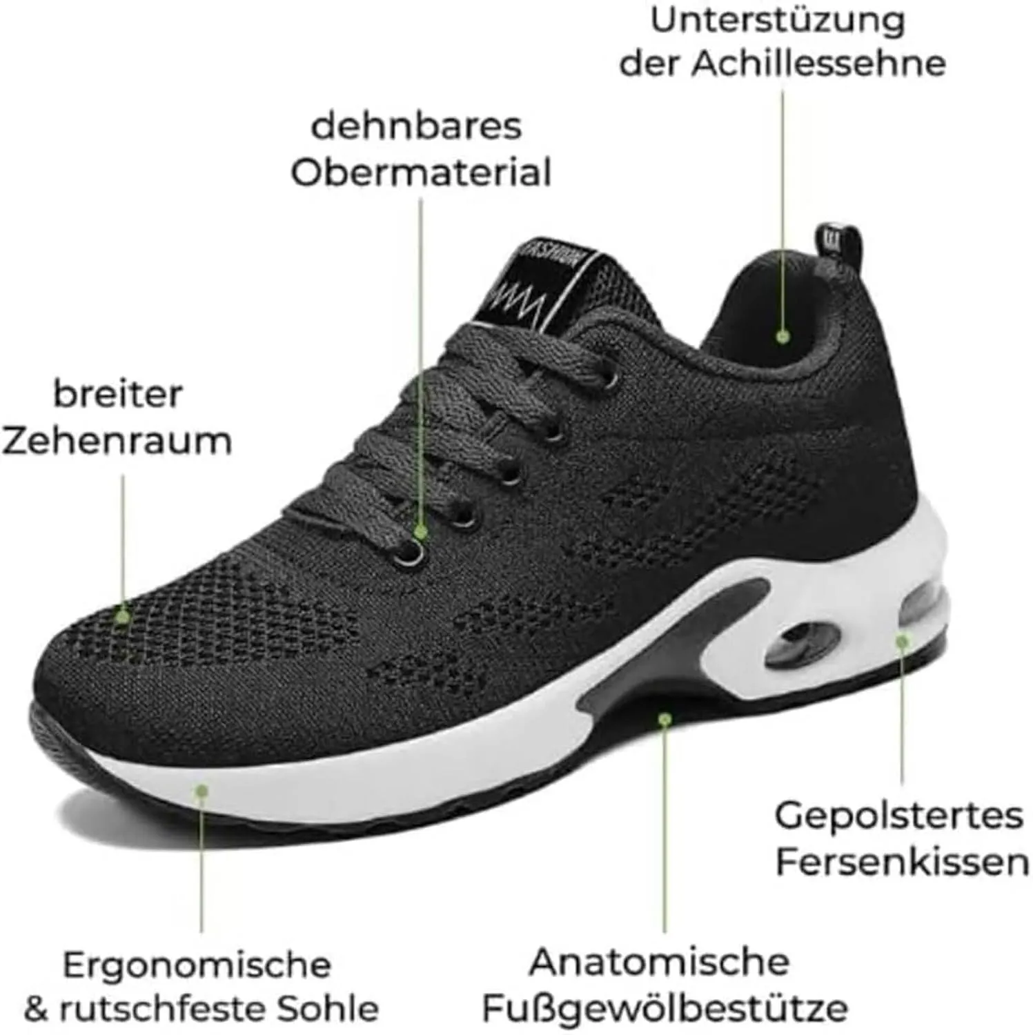 Cathalem Women's Orthopedic Sneakers, Walking Shoes Air Running Shoes Non Slip Walking Sneakers Mesh Air Cushion Sneakers
