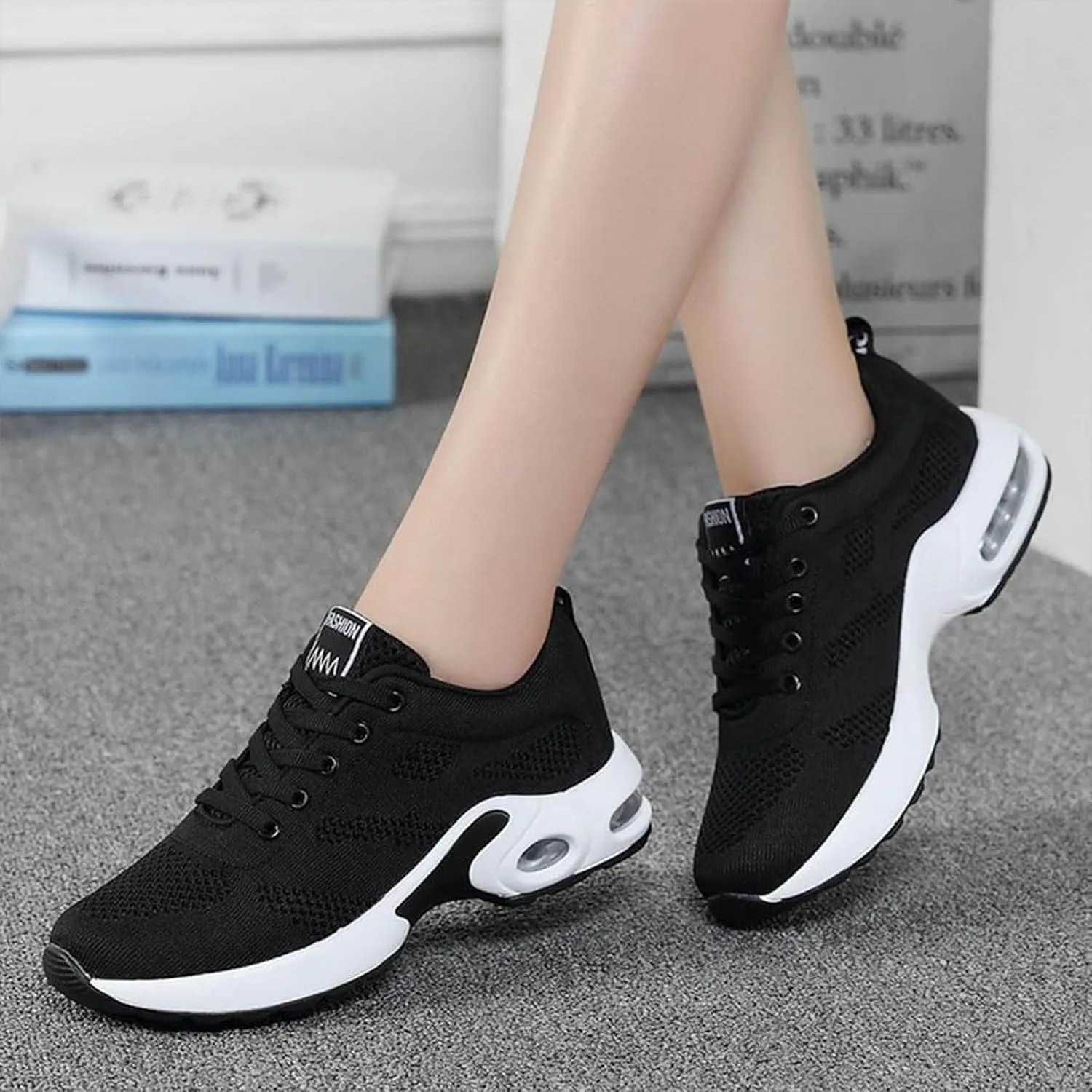 Cathalem Women's Orthopedic Sneakers, Walking Shoes Air Running Shoes Non Slip Walking Sneakers Mesh Air Cushion Sneakers